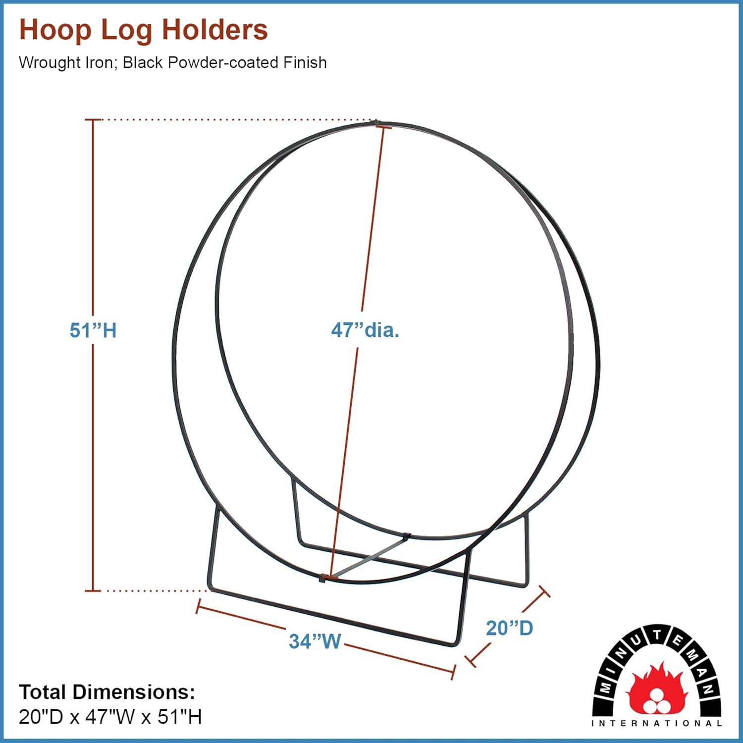 Minuteman International 48-in Log Holder Hoop