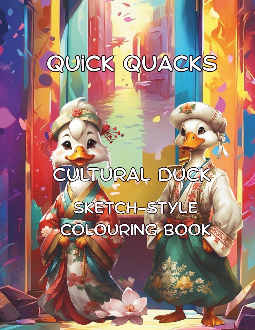 Quick Quacks Cultural Duck Sketch-Style Colouring Book