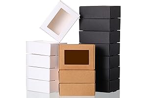 Zonon Soap Boxes for Soap Packaging, 30 Pcs Black Soap Boxes Kraft...