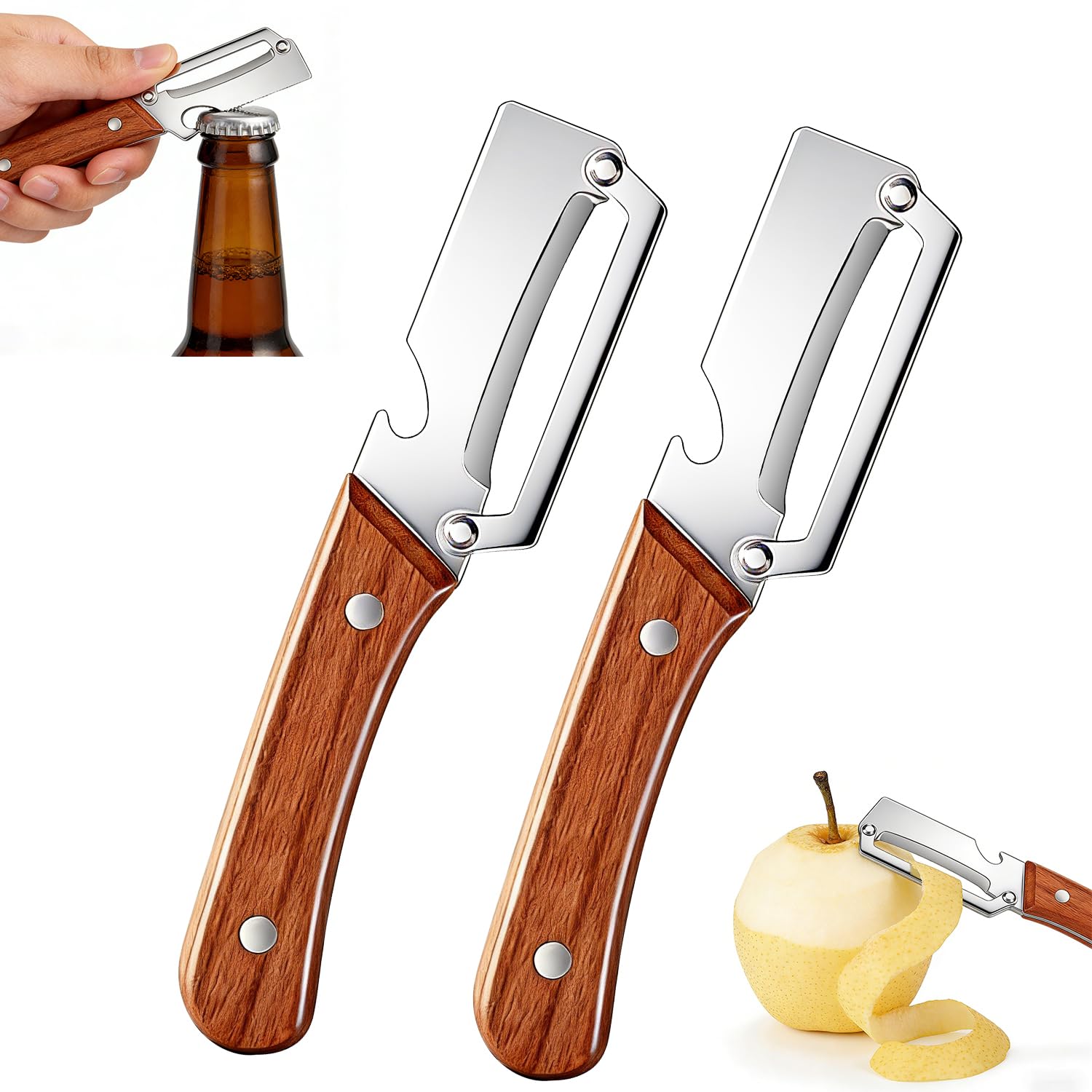 2 PCS Multi-Functional Vegetable Peeler for Kitchen, 2 in 1