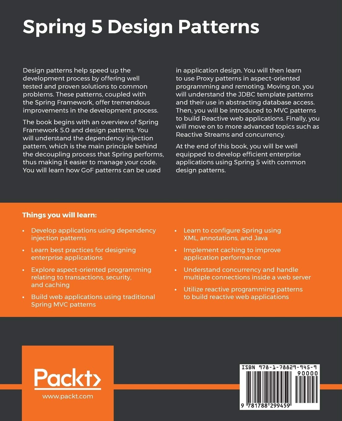 Spring 5 Design Patterns: Master efficient application development with  patterns such as proxy, singleton, the template method, and more : , Dinesh  Rajput: Amazon.in: Books