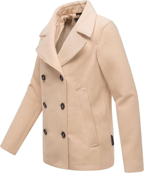 MARIKOO Winterjas voor dames (S-3XL) - cabanjas met 4 zakken, opstaande en gevoerde kraag (afneembaar), warme jas voor dames - N044, Dusty-Plum, M MARIKOO Winterjas voor dames (S-3XL) - cabanjas met 4 zakken, opstaande en gevoerde kraag (afneembaar), warme jas voor dames - N044, Dusty-Plum, M