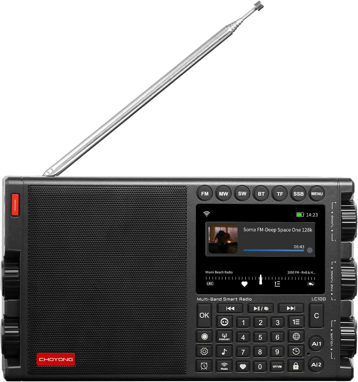 CHOYONG LC100 Internet Radio Multi-Band Smart Radio WiFi/4G Global Version