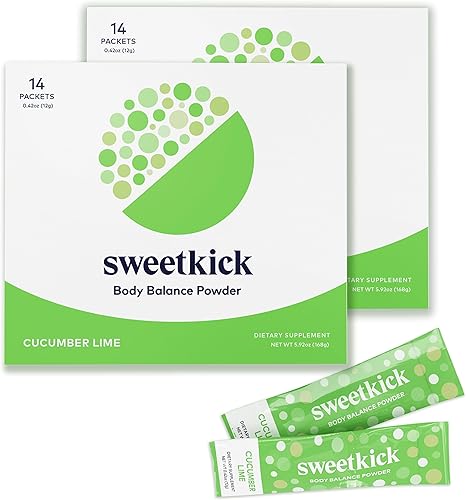 Miniatura 1 de Sweetkick, El polvo de equilibrio corporal apoya los niveles de glucosa, reduce los antojos de azúcar, mejora la energía, prebióticos, fibra,