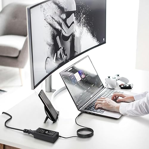Miniatura 4 de Adaptador de CA de 45 W para laptop compatible con Dell Inspiron 15 3000 5000 7000 14-5000 13-7000, Inspiron 15-3552 3555 3558 5559 5565 cargador,
