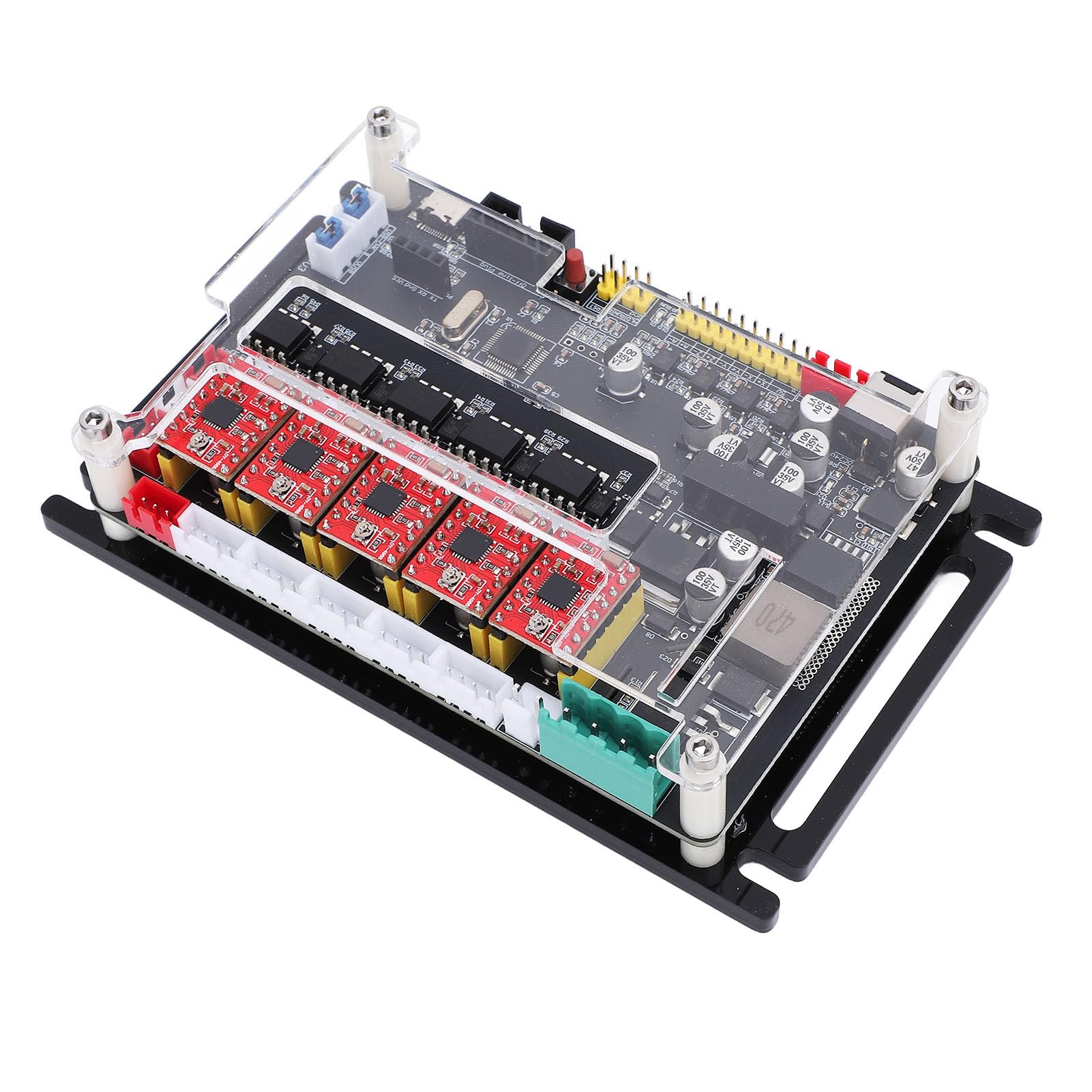 FTVOGUE 32-bitowa 4-osiowa Płyta Kontrolera CNC z Izolowanymi Obwodami Optycznymi Y Podwójny Napęd do Grawera Wrzeciona 300 W 500 W W Trybie Offline