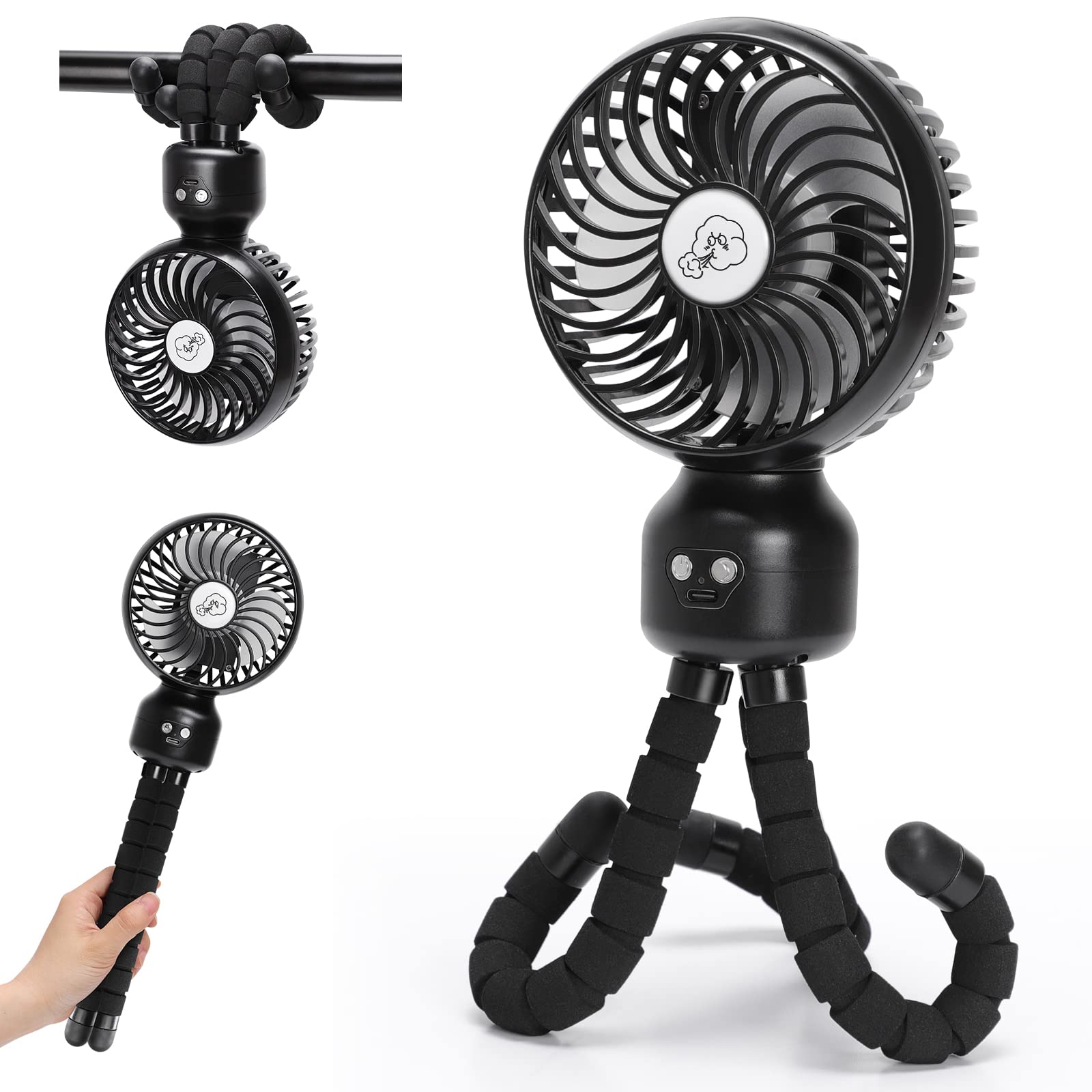 Amazon | 自動首振り機能つき くねくね扇風機 三脚式 小型扇風機 ミニ