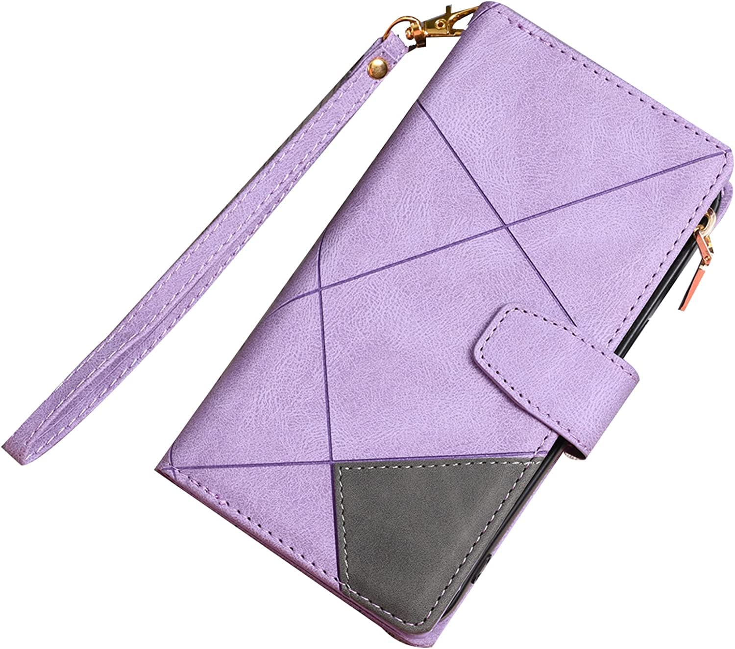 Étui portefeuille iPhone 14 Plus coque cuir fermeture éclair grande capacité KANUZ