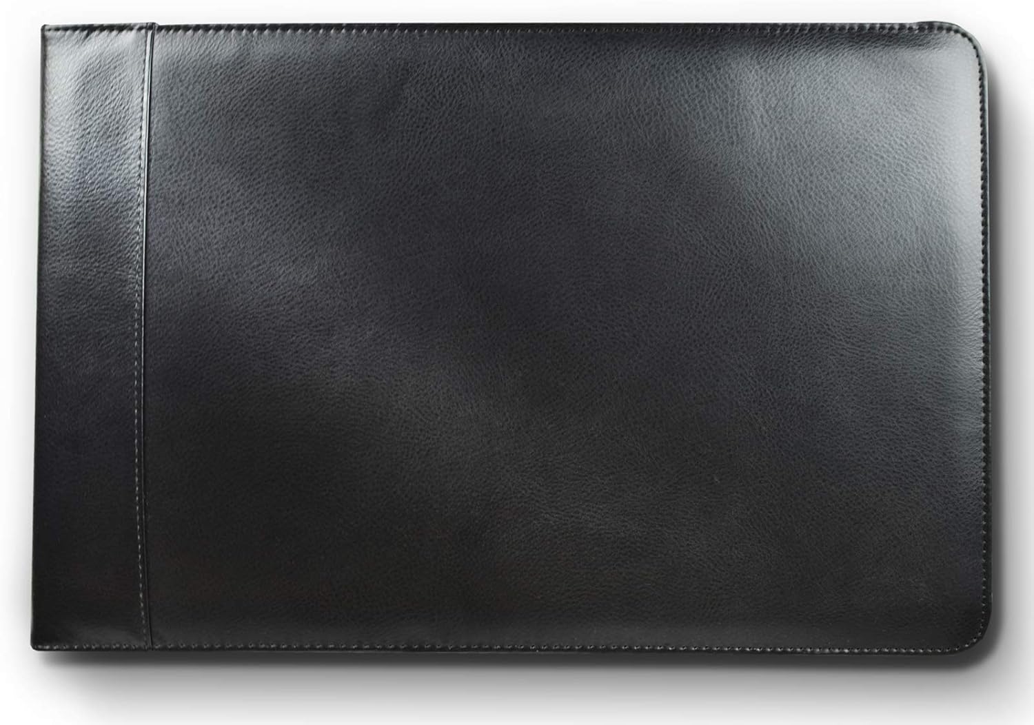 Executive PU Leather 7‑Ring Business Check Binder – Holds up to 600 Business‑Size (3‑on‑a‑Page) Checks | Zippered Closure, Stainless Steel Rings, Opens Flat – Professional Organizer Portfolio