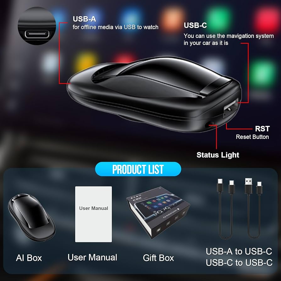 Amazon.com: 3 in 1 Wireless CarPlay & Android Auto Adapter, 2025