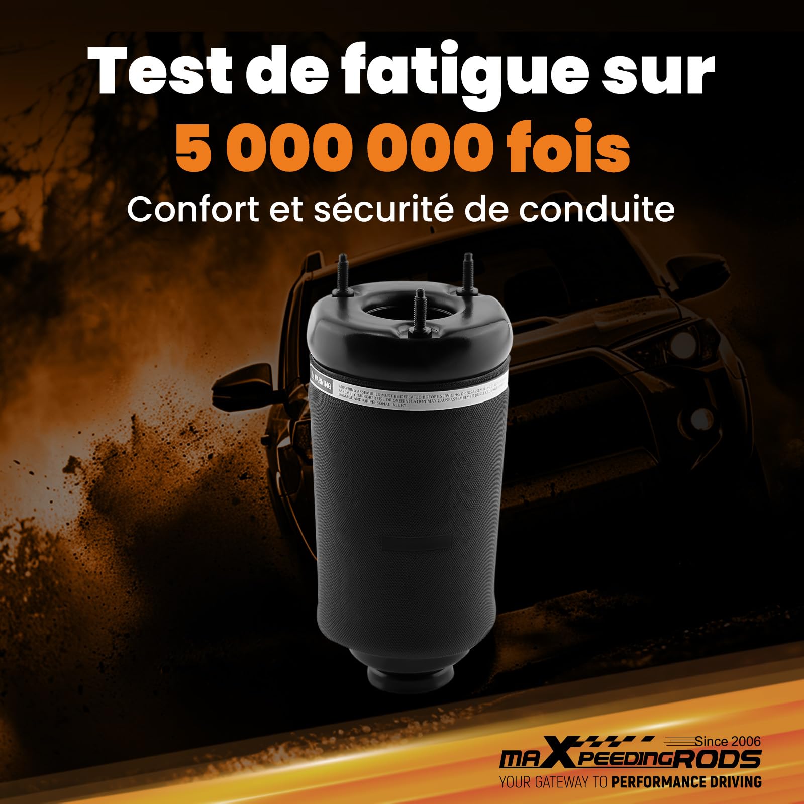 maXpeedingrods Suspension pneumatique pour Mercedes M ML GL W164 X164 | Pour Mercedes-Benz Classe GL X164 2007–2012, Classe ML W164 2006–2011, OE 1643206113, 1643206013, 1643205913, 1643205813