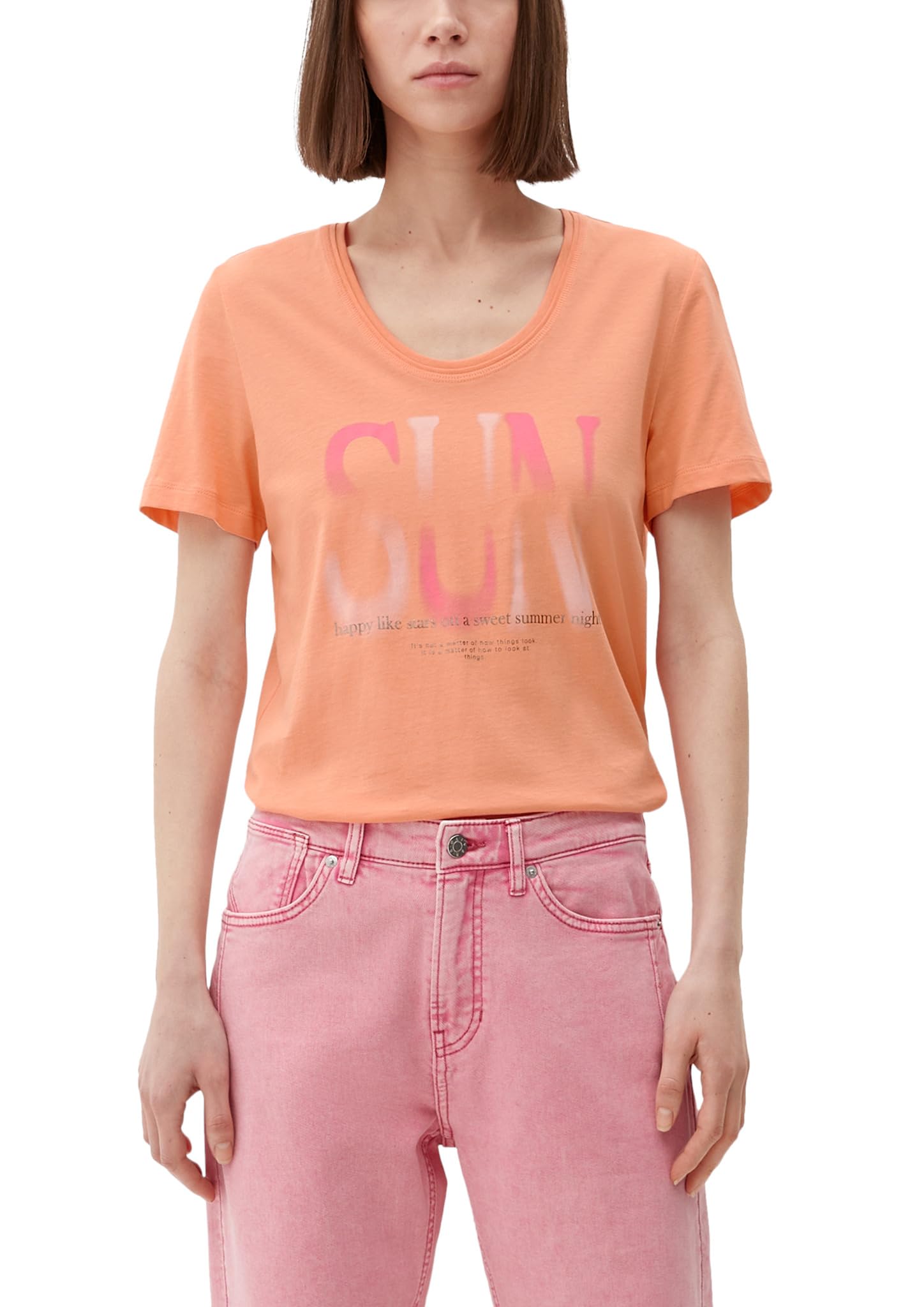 s.Oliver Women's Short-Sleeved T-Shirt, Orange 21d0, 6
