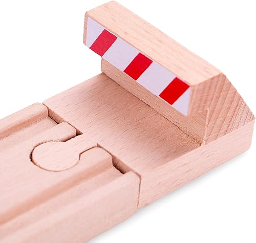 Miniatura 2 de Conductor Carl Paquetes de expansión de pistas de tren de madera, compatibles con la mayoría de las vías de tren, parachoques de pista, 1 unidad