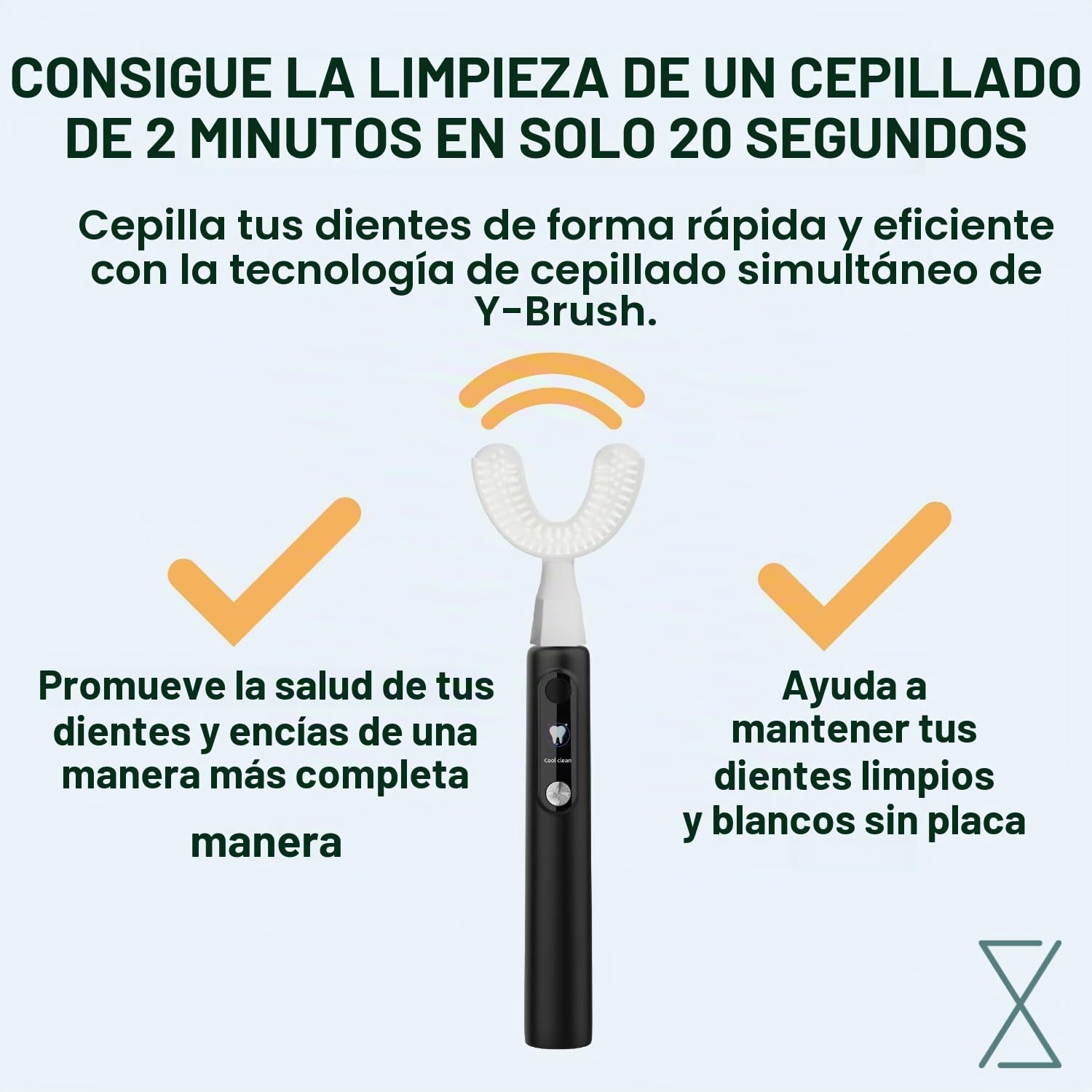 Y-Brush Ultra – Cepillo de dientes eléctrico sónico – Pack ultra adulto (Ultra, adulto (12-99 años)) (Ultra - Black, M - Adult 12+)
