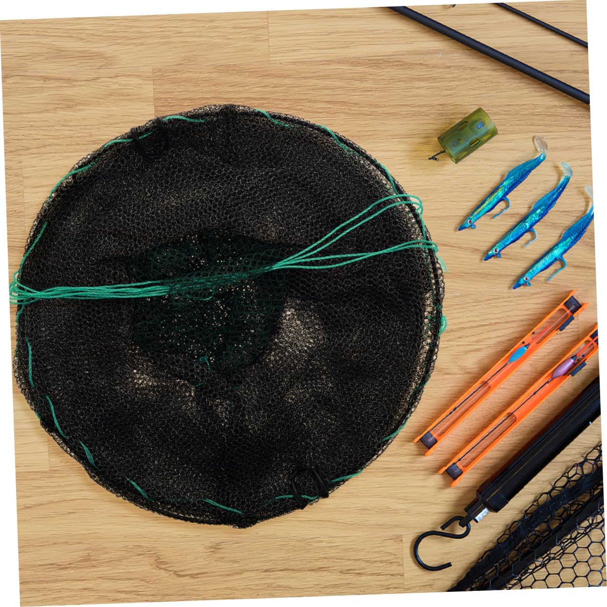 Fishing Traps for Freshwater Saltwater Durable Material Portable Design Spring Loaded Mechanism for