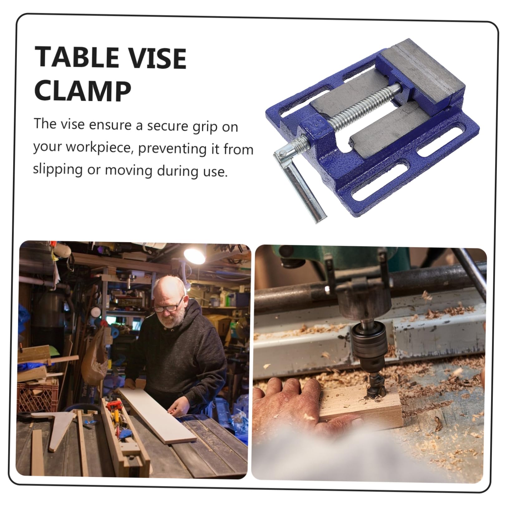 PartyKindom Abrazadera de Mesa de Banco de Trabajo para Fresadora Diseño Simple y Elegante, Construcción Fiable de Acero de 77 Mm para Taller de Carpintería