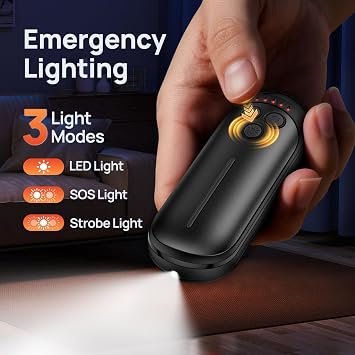 Rechargeable Hand Warmers 2 Pack,15H*2 Long Safe Heat