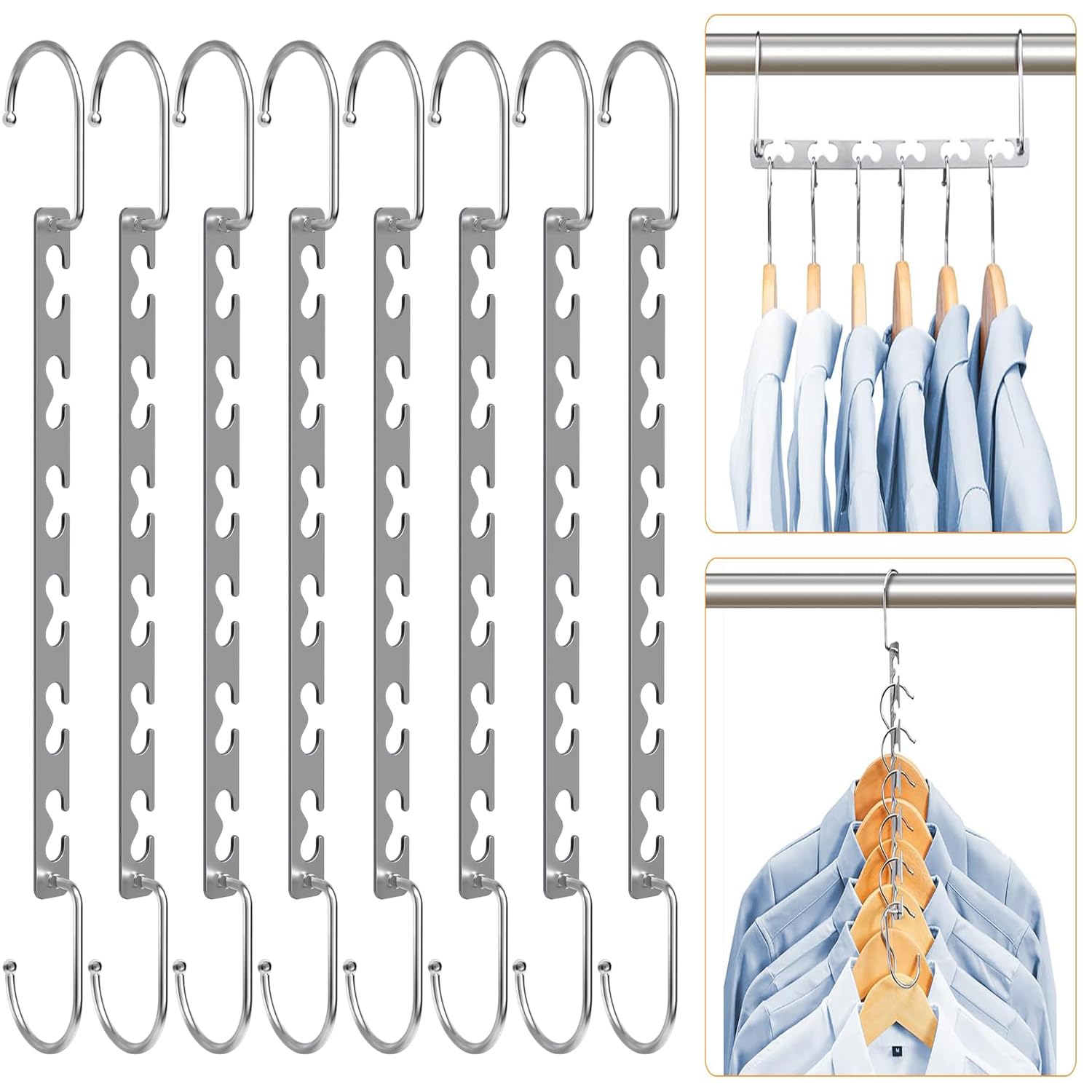 Cintre Magique,10 Pièces Multi Cintre Gain De Place,Organisateur De Cintres Pour Placard Il Y A