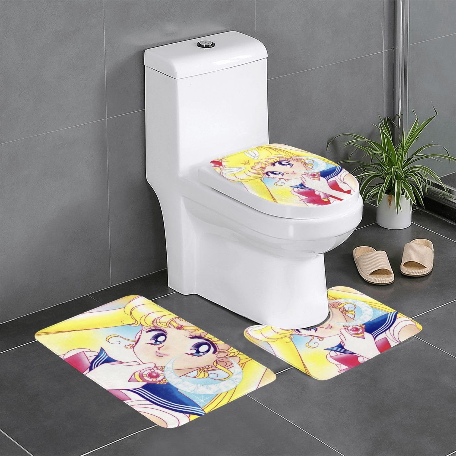 Amazon | 美少女戦士セーラームーン っています トイレマット 3点