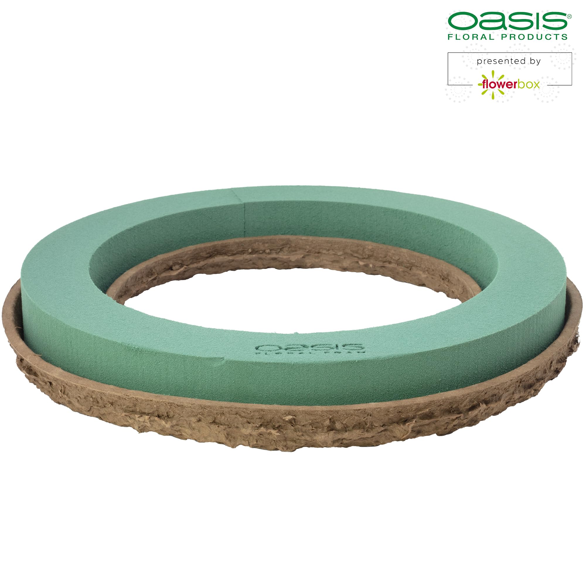 FLOWERBOX Oasis biolit pierścień z pianki wtykowej Ø 38 cm masa wtykowa gąbka do wtykania - 2 sztuki