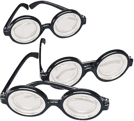 Black Frame Nerd Eyeglasses - FAST SHIP PROGRAM