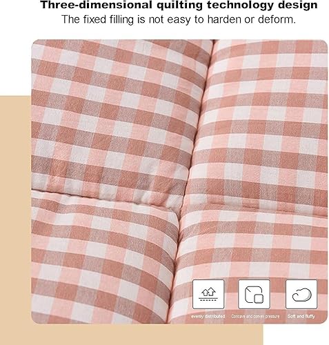 Miniatura 5 de Colchón de futón japonés grueso, cama portátil para adultos, cama de invitados enrollable, tapete de sofá para camping, parque y césped, tapete de