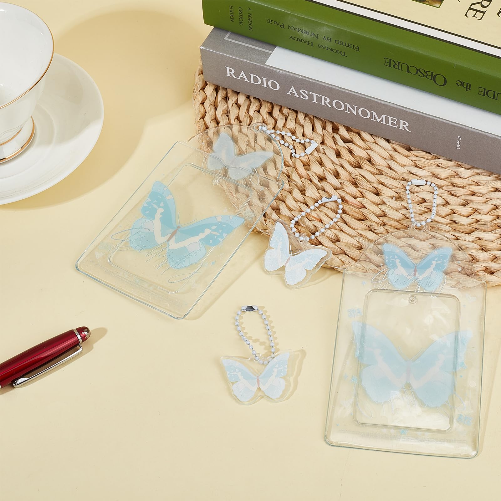NICENEEDED 2PCS Kpop Photocard Holder 8 X 14CM Butterfly Keychain Y2K PhotoCard Holders ID Bus Card Holders Kawaii Kpop Accessories - Image 3