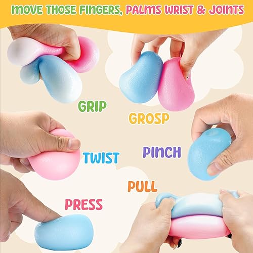 Miniatura 10 de Juguetes para ansiedad, pelotas antiestrés para niños y adultos, cambian de color en el sol, juguetes para ansiedad de azúcar de malta, bola de gel