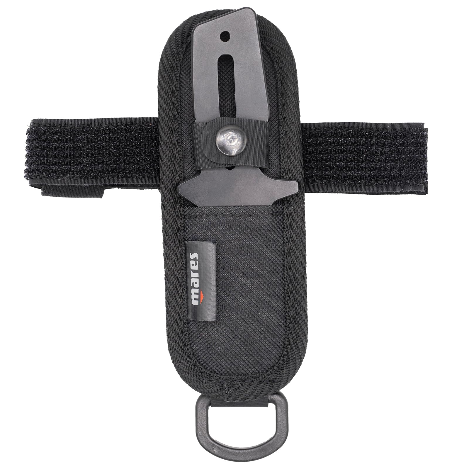 Mares Neutron - Cuchillo de buceo de acero inoxidable de 137 mm de largo, funda con trabillas y correas incluidas