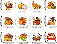 Vista 2 de ZOOYOO 24 adornos para cupcakes de Acción de Gracias, decoración de pasteles, decoración de papel para cupcakes DIY