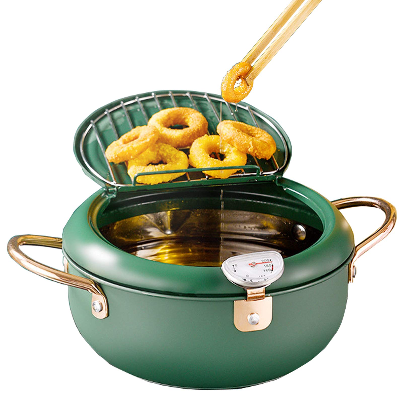 Buy Deep Fryer Pot,304 Stainless Steel Tempura Frying Pot With