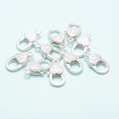 Miniatura 5 de JM Design - Cierre de langosta giratorio de plata de ley 925, tamaño 0.394 x 0.630 in, 2 unidades por bolsa para fabricación de joyas