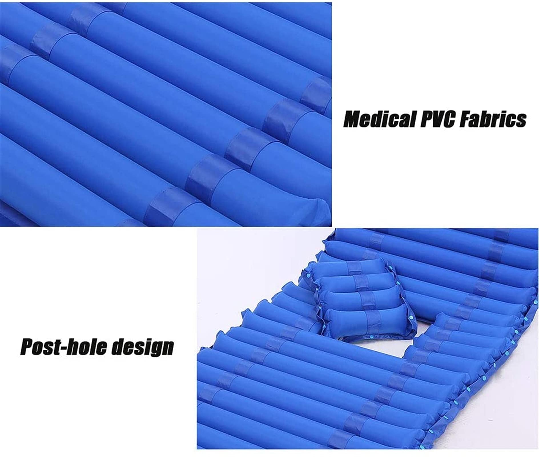 Colchón Individual Cuidado Antiescaras Cojín Giratorio con Orificio para Taburete, Cama Casera Cuidado De La Parálisis Cama Inflable Giratoria Incluye Bomba Eléctrica