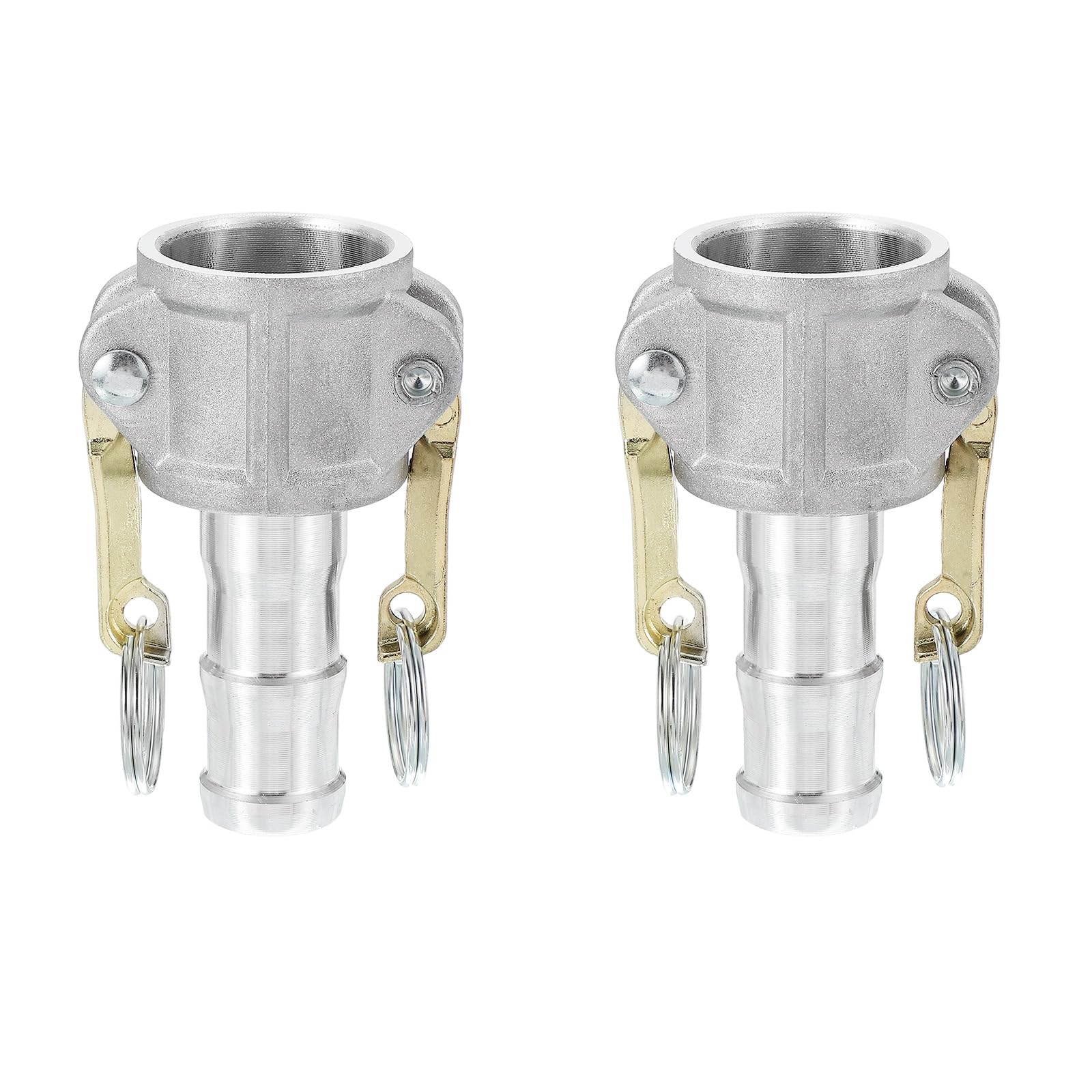 PATIKIL 2 Pack 1" Aluminum Cam Lock Fittings - Male Adapter x Female NPT Thread, Quick Disconnect Coupling Cam Lock Hose Fitting, Corrosion Resistant (Part C Cam Groove Type)