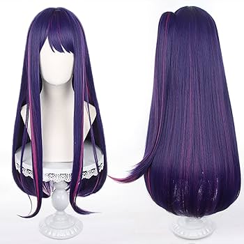 Amazon.co.jp: パープル ロング コスプレ ウィッグ 耐熱ウィッグ
