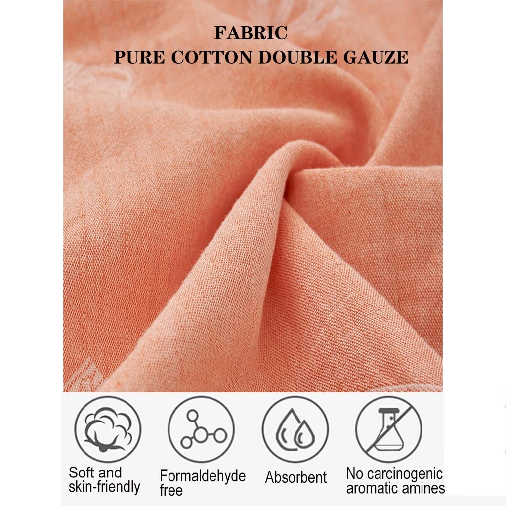 MTFBQ Albornoces Femeninos Finos Cortos Hilo De Algodón De Doble Capa Gasa Yukata Ropa De Dormir Esponjosa para Hombres Y Mujeres Parejas Primavera Y Otoño Pijamas Absorbentes De Secado Rápido