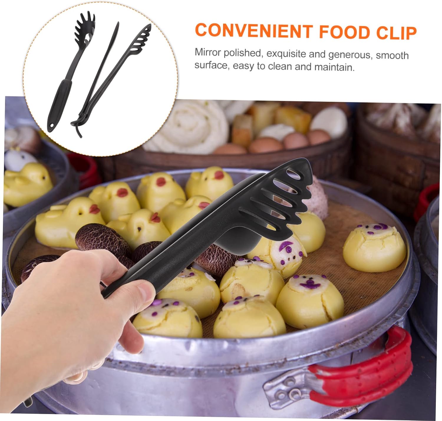 Convenient Pasta Supply 2pcs Kitchen Food Clip Multi-functional Spaghetti Tong for Easy Handling