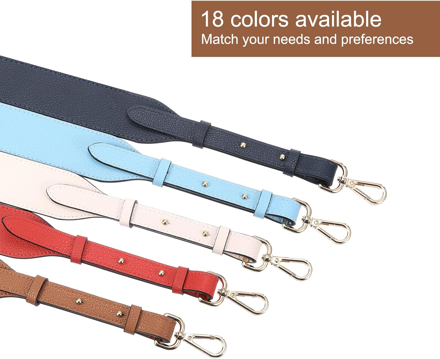 uxcell Leather Purse Strap, Adjustable Crossbody Replacement Straps for Handbags, Shoulder Bag - Image 5