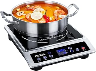 OSTBA 1800W Portable Induction Cooktop - 10 Power Levels, 120-460°F Temp Control, 3H Timer, ETL Certified Countertop Burner