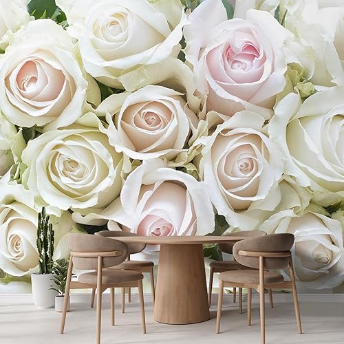 Miniatura 3 de wall26 - Mural de papel pintado para pared, elegante, autoadhesivo, de gran tamaño, removible, con diseño floral de rosas