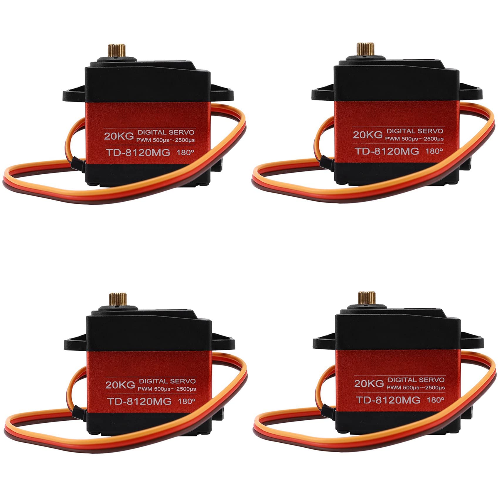 4X Td-8120Mg wasserdichte Metall Ausrüstung Digital Servo mit 20Kg Hohes Drehmoment 180 für Rc Fern Bedienung Auto Modell Fahrzeug 20Kg Servo