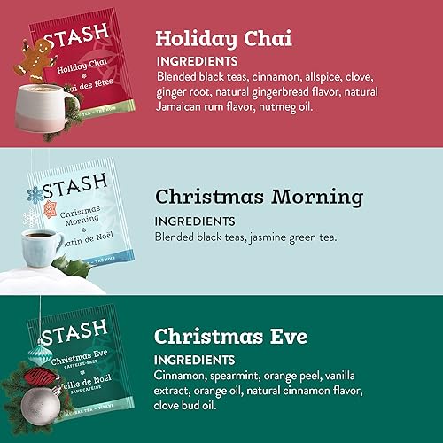 Miniatura 10 de Stash Tea Fall para otoño 6 sabores 6 cajas con 20 bolsas de té cada una 120 bolsas de té en total