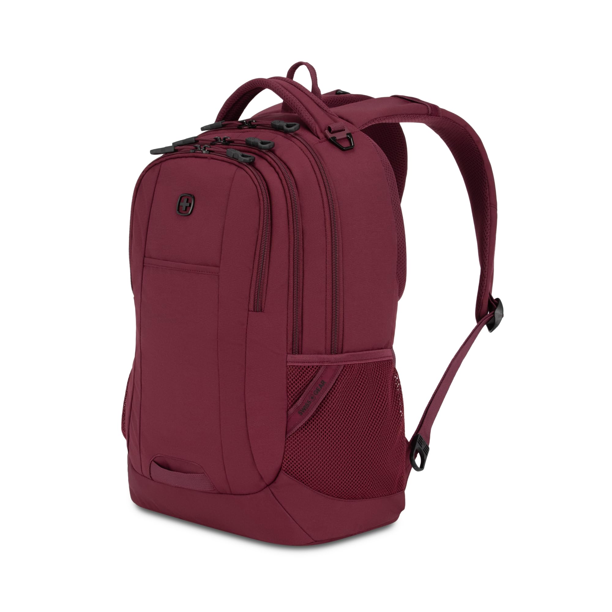 Cecil Laptop Backpack, Fits Most 16-Inch Laptops, Three-Compartment Design, Airflow Back Panel, Merlot, 27.3L, 18-Inch