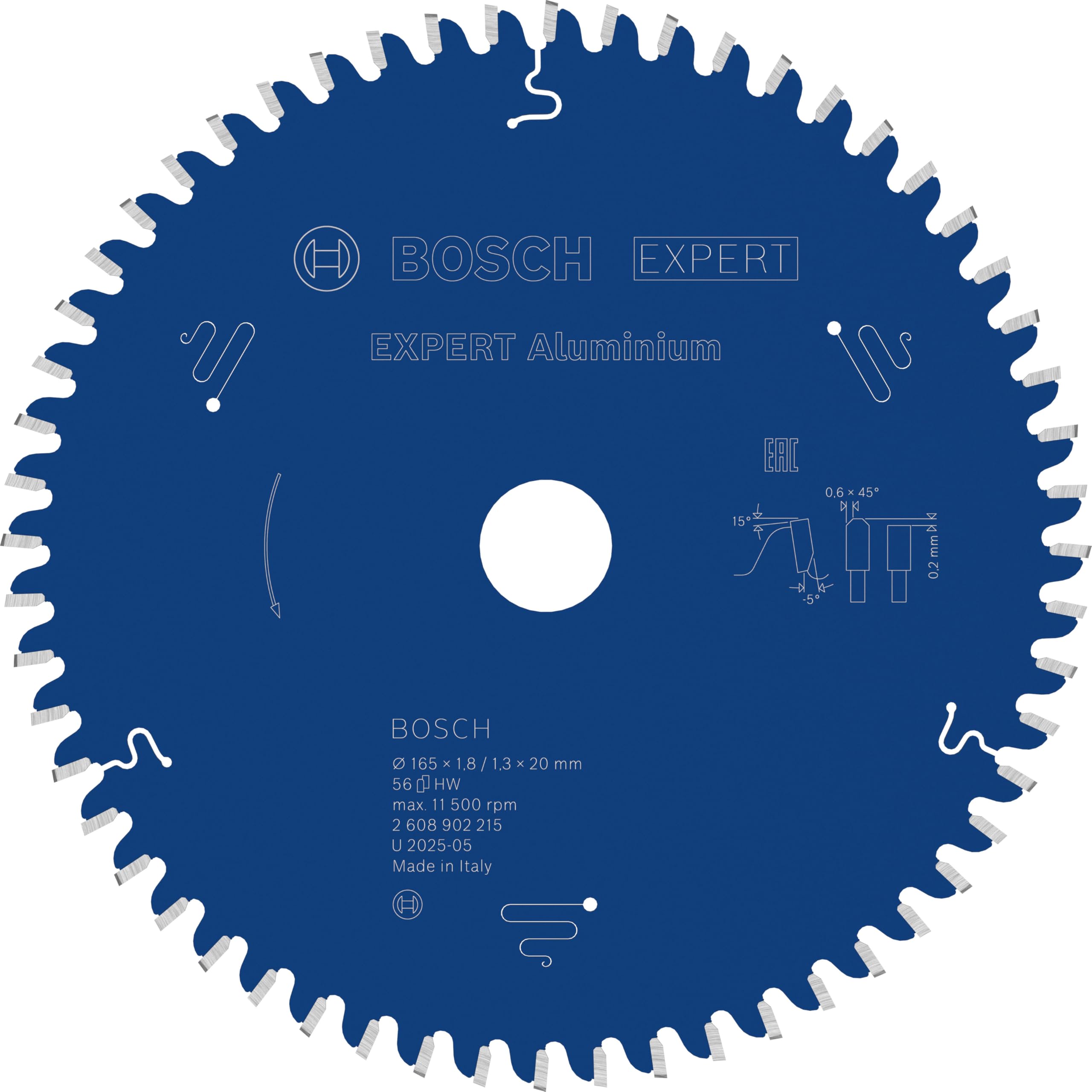 Bosch 1x Lame de scie circulaire filaire EXPERT Aluminium et scies à sec
