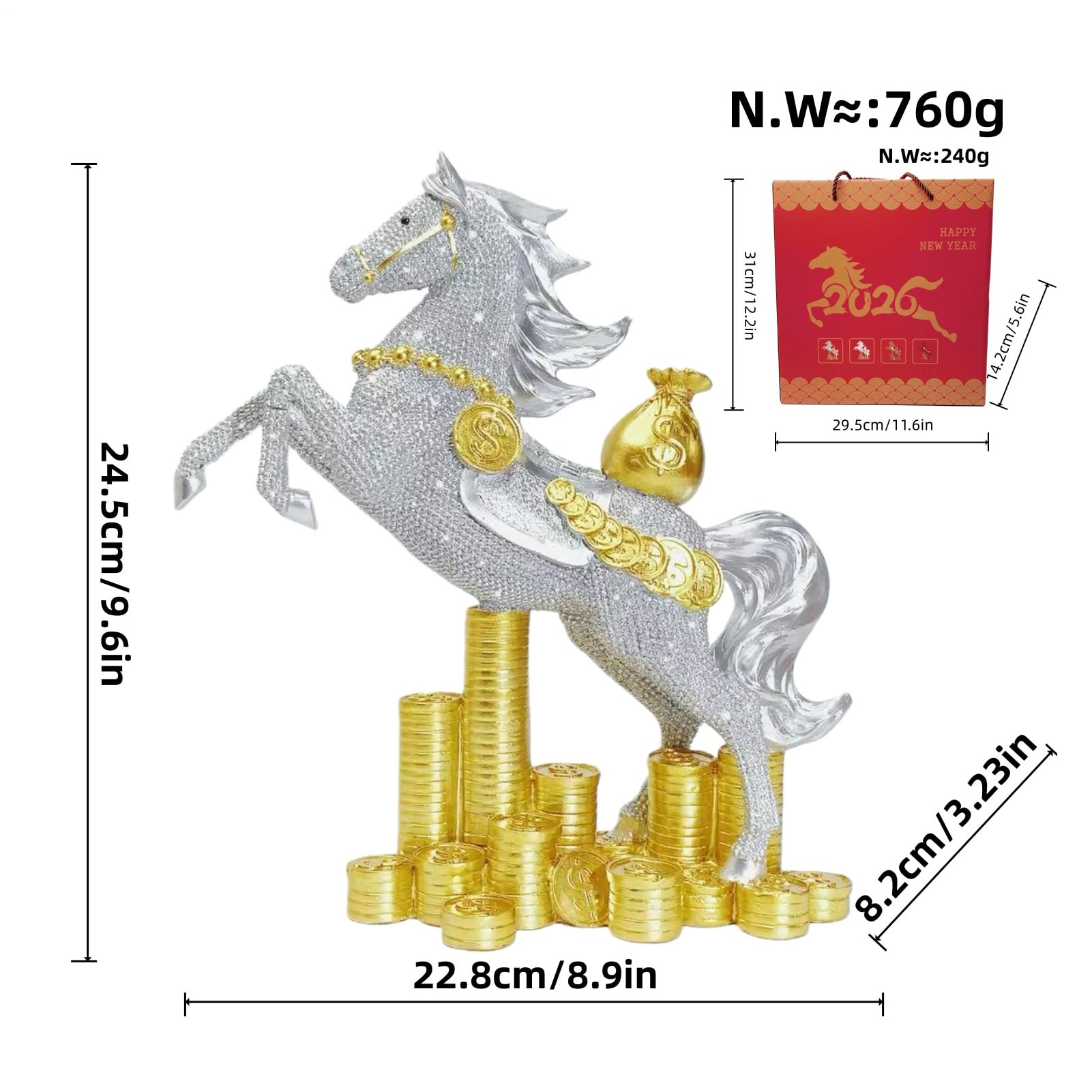 Chińska Figurka Konia Znaku Zodiaku Tradycyjna Pamiątka Na 2026