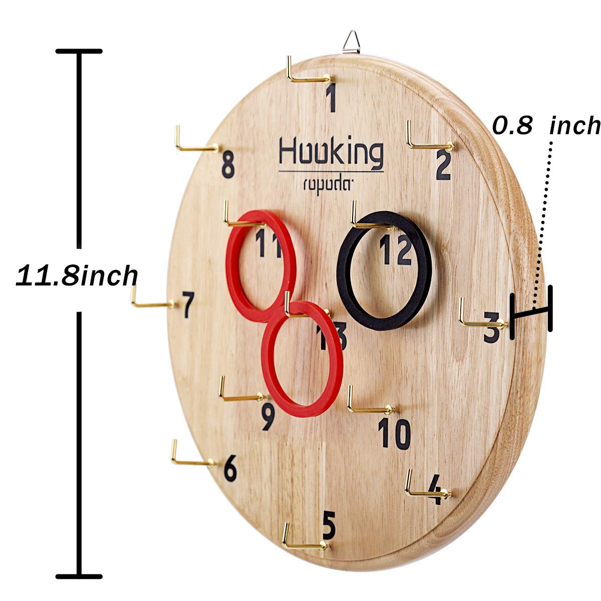 ROPODA Hookey Hook & Ring Toss Game for Kids & Adults – Fun Ring Tossing  Game Set, Safe & Durable Design, Easy to Install and Perfect for Children's  Parties, a Man Cave,