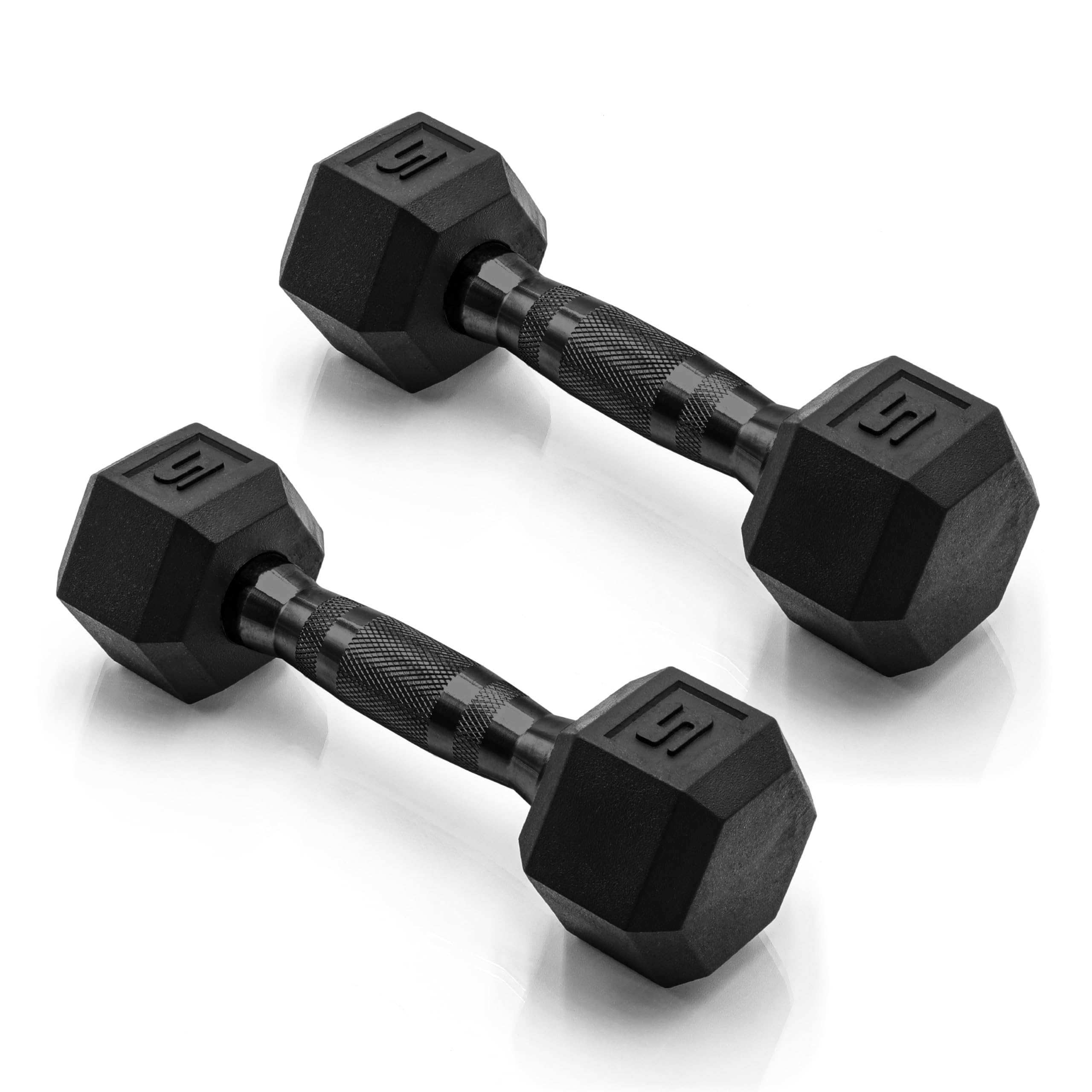 CAP Barbell 2,3 kg powlekane hantle sześciokątne para z czarnym uchwytem