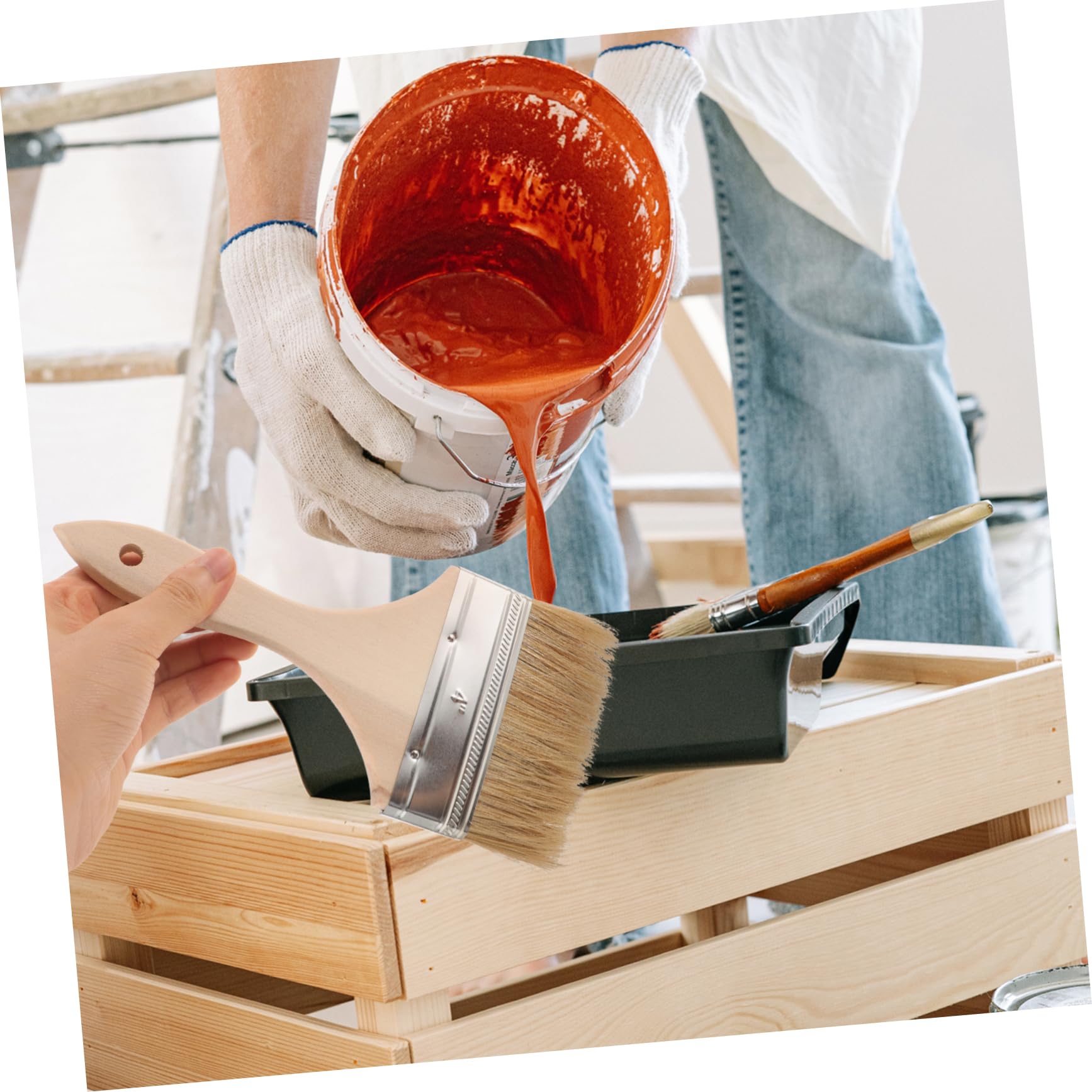 UKCOCO 28pezzi Pennelli Per Pittura Pigmento Manico Pennelli Piatti Per e Vernice Strumenti Per Artisti e Studenti Arte Varie Misure Per Dettagli Precisi e Lavori Artistici