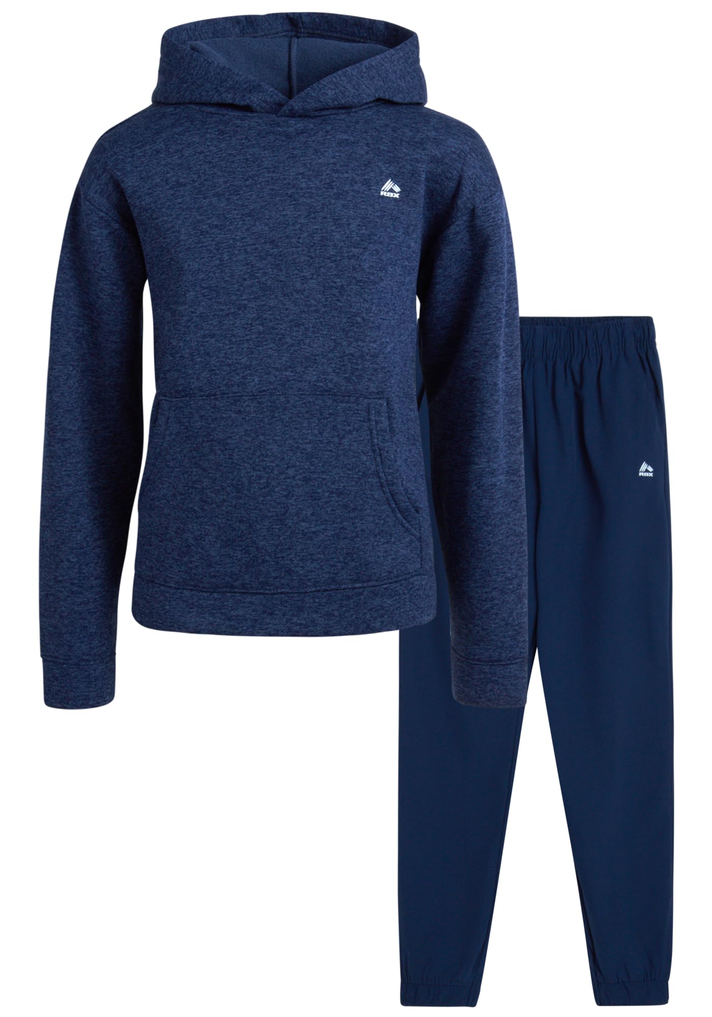 RBXBoys' Pants Set - 2 Piece Fleece Hoodie Sweatshirt and Hybrid Tech Jogger Pants - Casual Clothing Set for Boys (8-12)