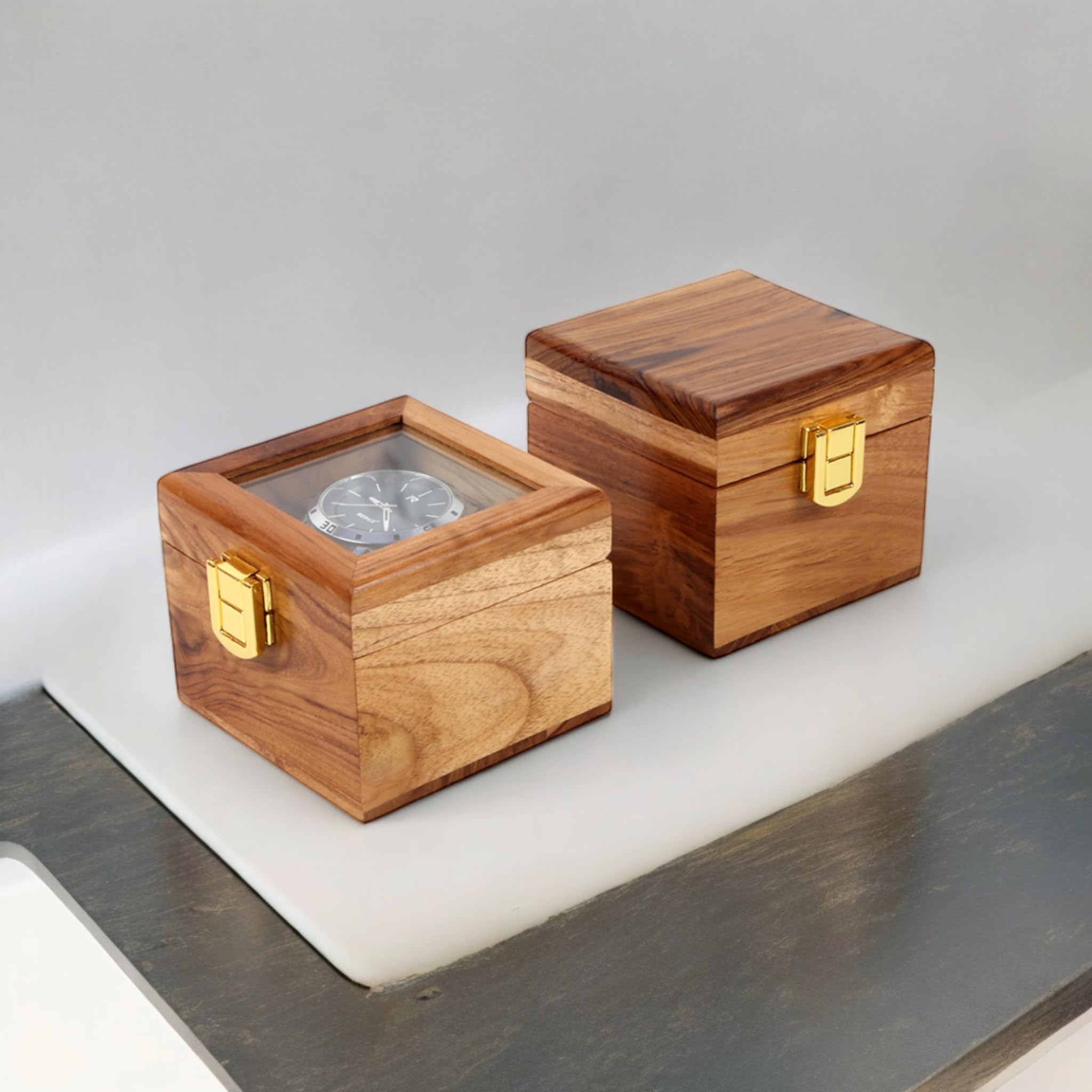 Creation India Craft Anniversary Valentine Gift For Husband Wife Girlfriend Boyfriend, Honeycomb Single Slot Watch Box For Men Women, Handmade Wooden Watch Box Organizer Dislay Case For Gift. (B0CV5W7YQN) Amazon Price History, Amazon Price Tracker